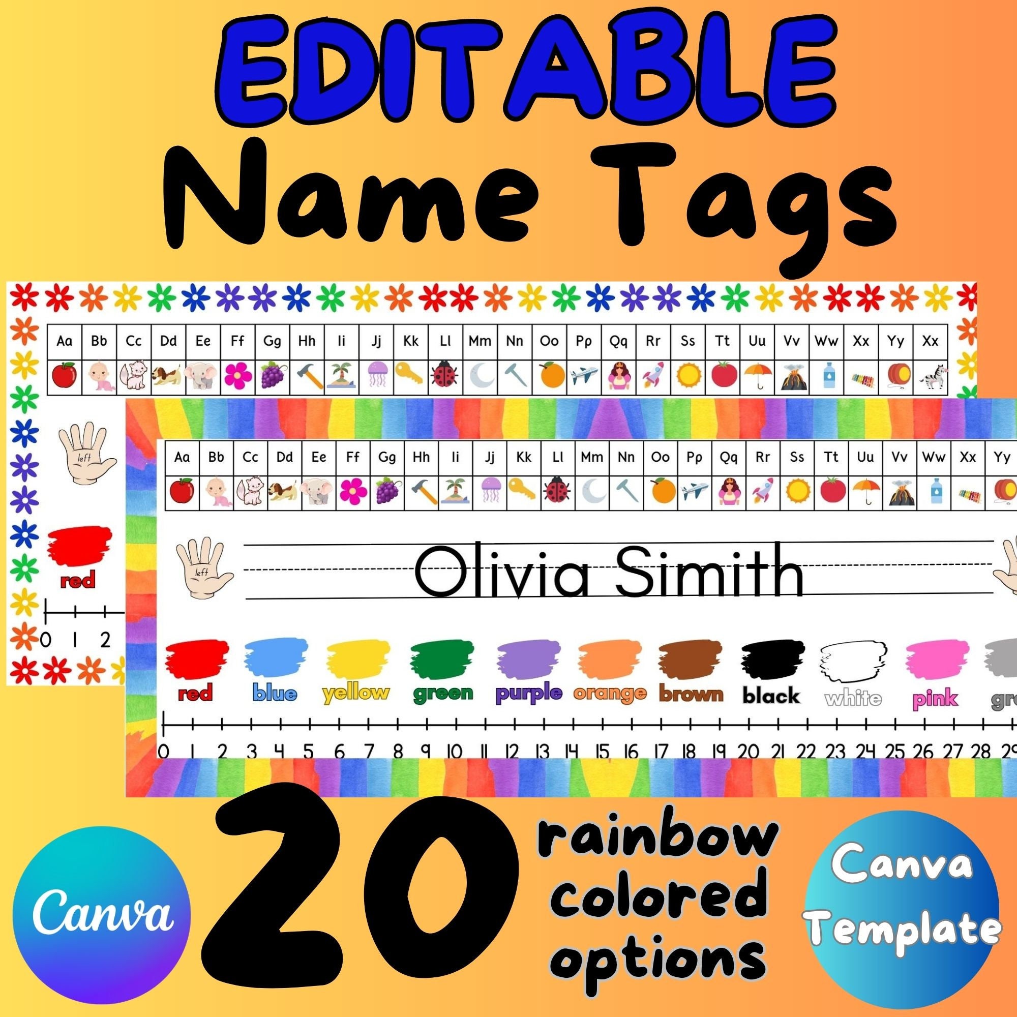 editable-name-tags-name-plates-rainbow-name-tags-for-school-editable-back-to-school-desk-name-plate-early-education-kids-desk-label-etsy for Free Printable Preschool Name Plates EDITABLE Name Tags.name Plates Rainbow,name Tags for School Editable,back to School Desk Name Plate, Early Education Kids Desk Label - Etsy for Free Printable Preschool Name Plates