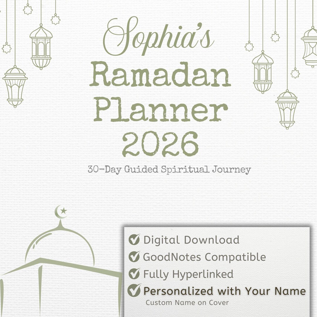 Personalized Ramadan Planner 2026 | Digital Ramadan Journal PDF | 30 ...