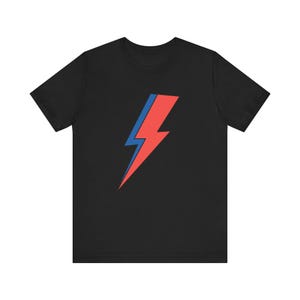 David Bowie lighting Shirt, Blackstar Tshirt, Lightning Bolt Graphic Tee, Ziggy Stardust, Gift for Him, Gift for Her, Mens Womens, Rocker