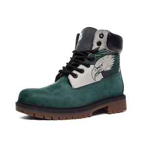 Philidelphia Eagles Inspired Casual Leather Lightweight boots