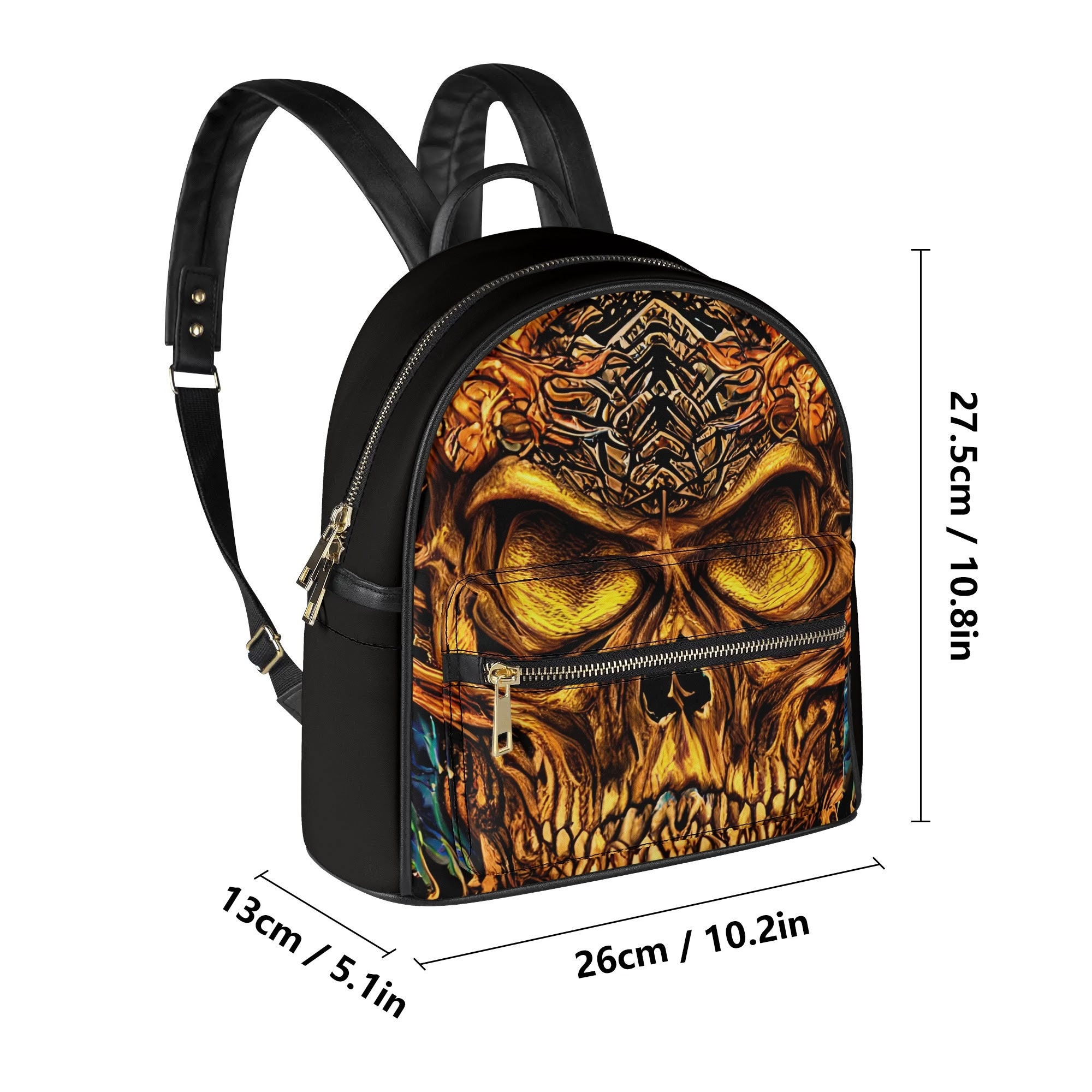 Creepy Gothic Spooky Skull PU Leather 10 display picture 2