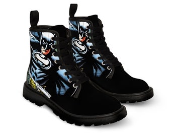 Mens Fit Superhero Batman Comic Canvas Boots