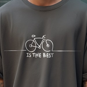 Cyclist Funny Shirt, Cycling Gift Mountain Biker T-Shirt, Cyclist Dad Mom Active Top, Bike Lover Minimalist Bike Best Bicycle Lover Gift