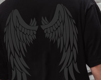 Dark Angel T-Shirt, Wings Shirt Angel Wings Comfort kleuren geverfd Shirt, Angel Wings Shirt, Trendy Shirt, Wings Cadeau Trendy Love Shirt