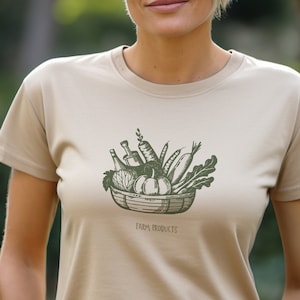 Garden Vegetables Shirt, Gift For Gardener, Vegan Garden Lover Gift, Farm Product Tee, Farmer Life Fresh Vegetables, Farmers Market