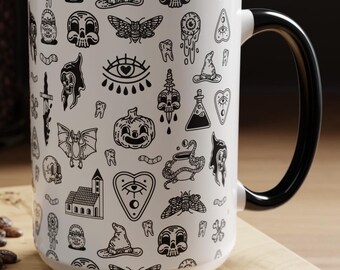 Caneca Halloween Bunch 11, 15oz, café com destaque,