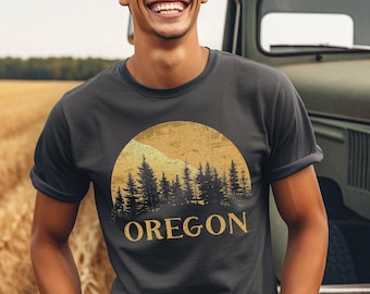 Oregon Comfort Colors T-shirt: Pacific Northwest Mountain Souvenir