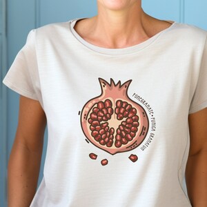 Pomegranate T-Shirt, Fruit Pomegranate, Punica granatum Tee, Gardening Gift, Fruit T Shirt, Clothing Gift, Foodie Gift