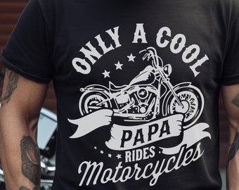Camiseta para papá, regalo para abuelos moteros, camiseta de motociclistas con la frase "Los abuelos andan en moto", colores cómodos para papás de motocross, camiseta para el Día del Padre
