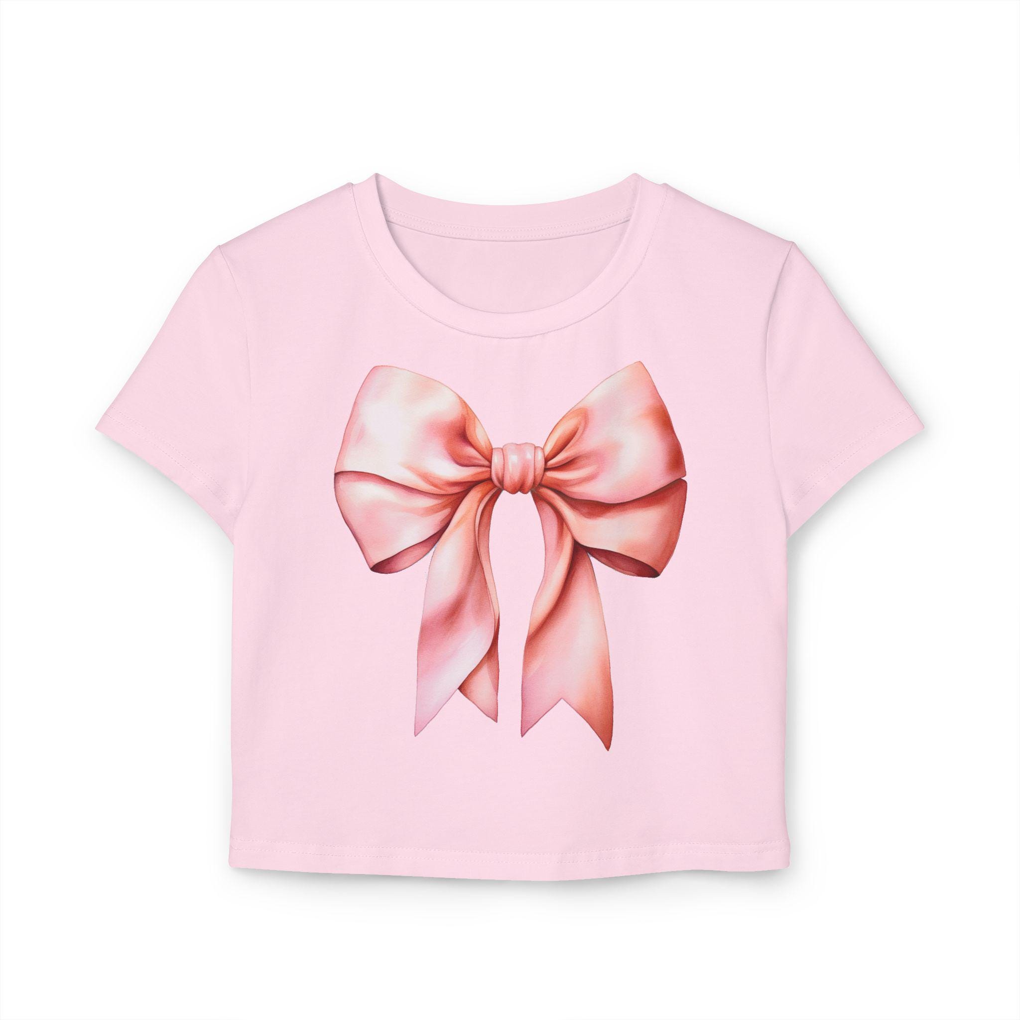 Floerns Maglietta Ragazza Con Fiocco E Increspature – Manica Corta, Girocollo, Stampa Floreale, Casual, Taglie 8-12 Anni