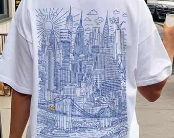 New York Shirt Gift, NYC Lovers Yellow Taxi Travel Comfort Colors Shirt, Vacation Aesthetic Top