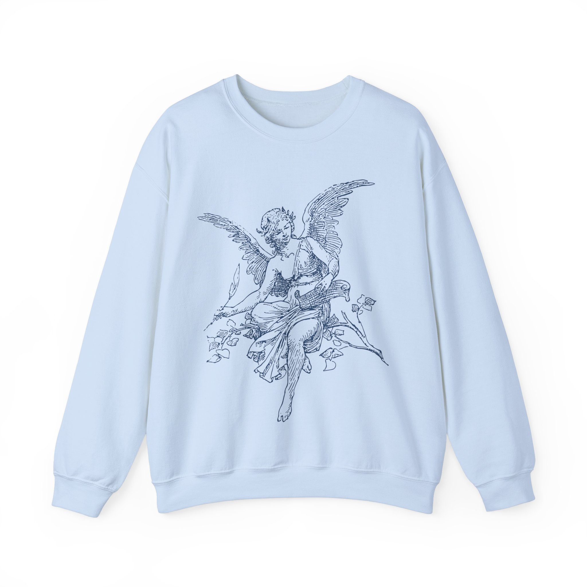 Vintage Angel Cherub Sweatshirt, Christian Religious Sweater