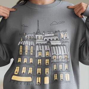 Paris Cityscape Sweatshirt: Eiffel Tower Souvenir