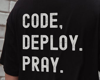 Camisa de implementación de codificación, camiseta de vida del desarrollador, camisa de risa de implementación de código