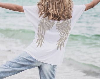 ANGEL WINGS SHIRT, Wings shirt, Angel Wings T-shirt, Comfort Colors Angel, Angelic modetrend, Angel trendy shirt, persoonlijk cadeau Wing T-shirt
