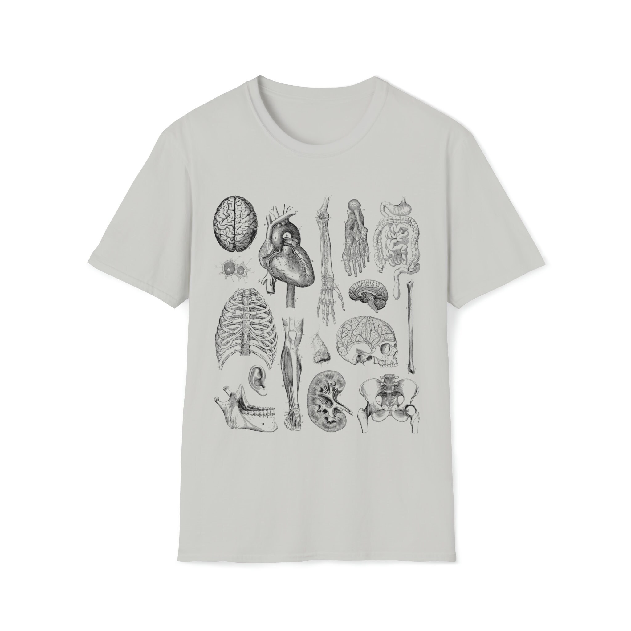 ヴィンテージ解剖学の骨Tシャツ、看護師へのギフト、医学生への科学 
