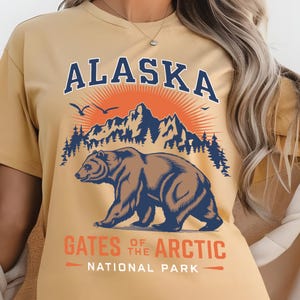 Alaska Travel Shirt: Retro Gates of the Arctic National Park, Comfort Colors