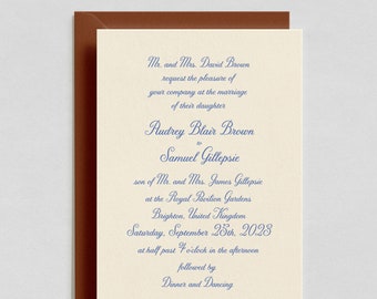 Main Wedding Invitation Card & Envelope | The Andie Wedding Suite, Semi Custom