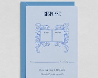 Wedding RSVP Cards - Semi Custom Letterpress | The Blume Wedding Suite