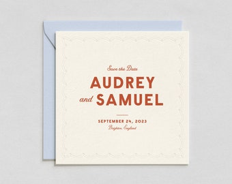 Save the Date Cards - Semi Custom | The Andie Suite, Letterpress