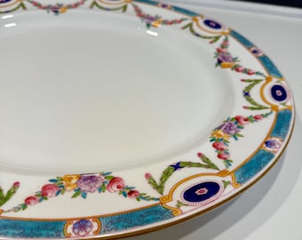 Antique Royal Worcester XL Large Oval Serving Platter “Puritan”-  1912 England Rare