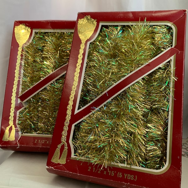 Antique Boxed Tinsel Etsy