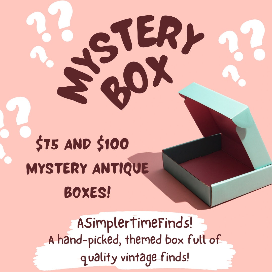 Vintage Mystery Box Themed Personalized Gifts for Self Mom Girly Home
