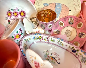 Vintage Color Themed Home Decor Mystery Box: Curated Antique Bundle