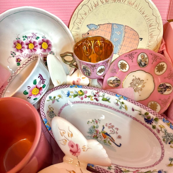 Vintage Color Themed Home Decor Mystery Box: Curated Antique Bundle