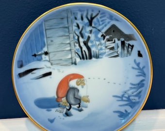 Vintage Mini Plate Herald Wiberg Gnome by Bing & Grondahl BG