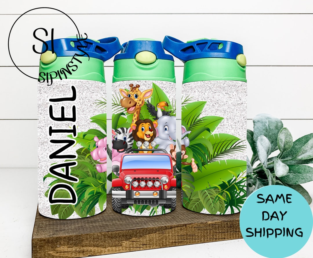 Safari Kids Water Bottle, Safari Animals Gifts, Safari Kids Tumbler ...