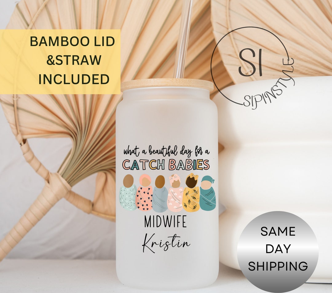 Midwife Gifts, Midwife Ice Coffee Cup, Midwife Cup, Midwifery Gift
