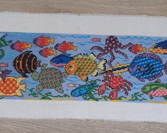 Vibrant Ocean Scene Cross Stitch