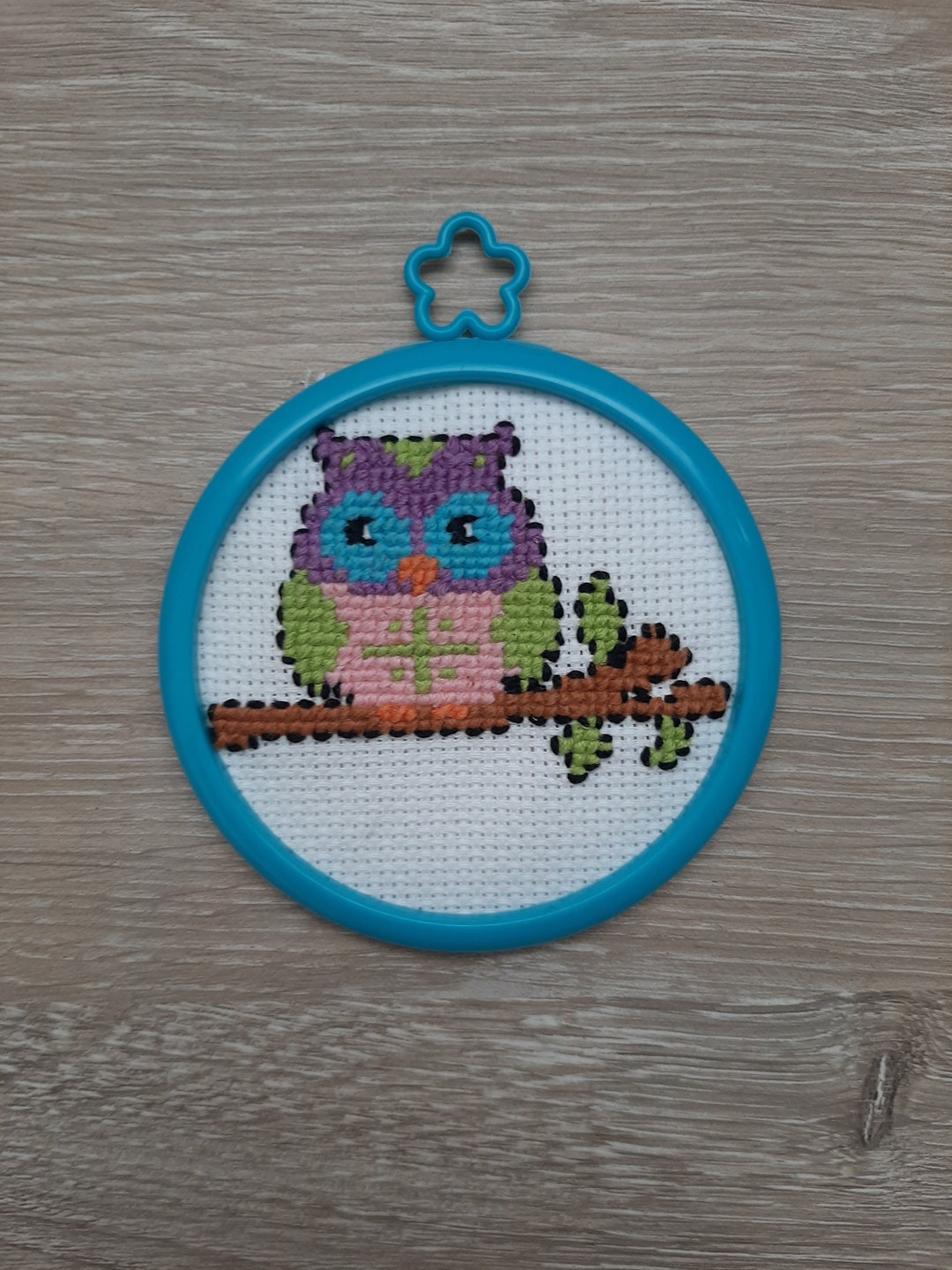 Cute Little Owl Framed Cross Stitch - Etsy