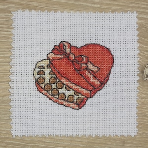 Heart Shaped Candy Box Cross Stitch