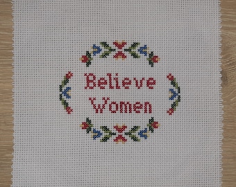 Believe Women Cross Stitch