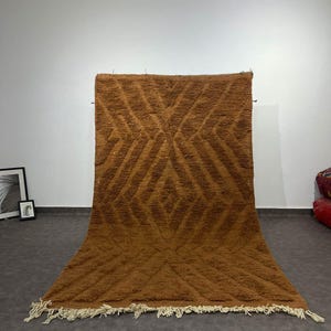 Handmade Wool Carpet - Modern Boho Shag Rug - Cozy Minimalist Area Rug for Living Room or Bedroom
