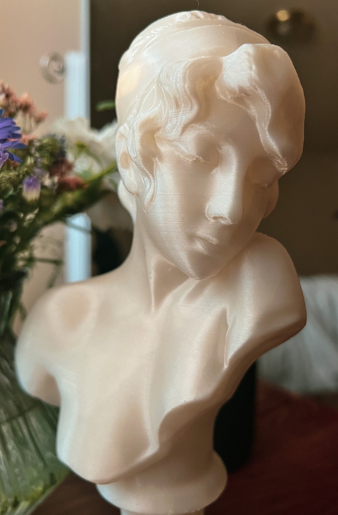 3D Printed Bust of Sappho Bust Decor Statue Greek Art Etsy