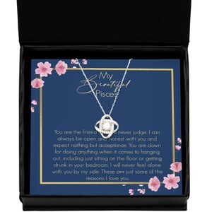 Meu lindo colar de peixes, joia de cartão de mensagem para amiga, filha, mãe, namorada, esposa para seu aniversário, presente do signo do zodíaco