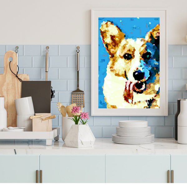 Corgi Dog Person Dog Loss Gift   Happy Gift Ideas   Art for Dog Person   Pet Sympathy Gift   Gift for Dog Person    Dog Breed Art Prints