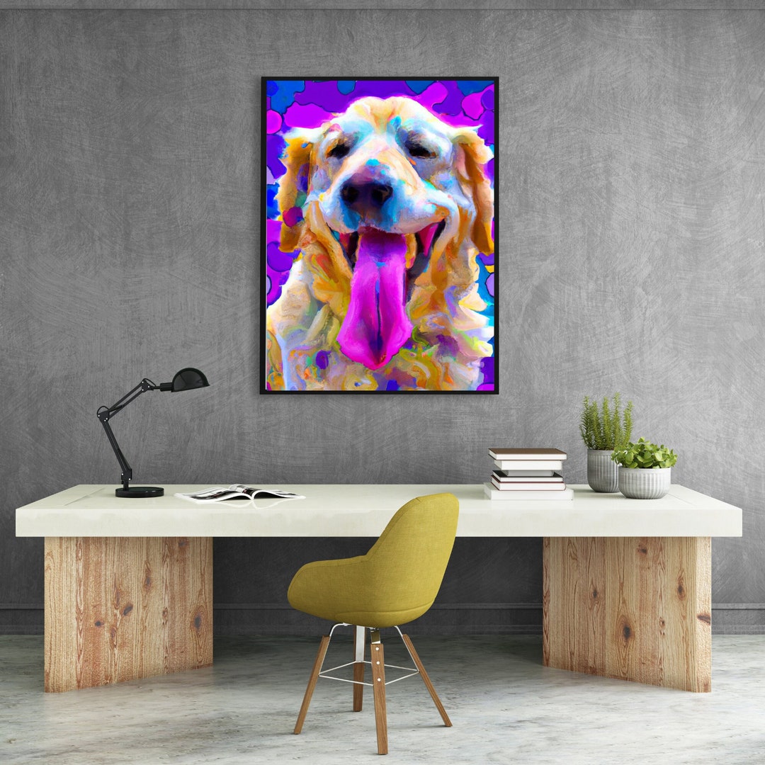 Golden Retriever Trendy Wall Art Prints for Dorm Room Décor Prints for