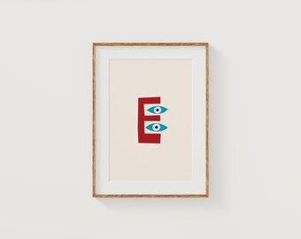 E is for Eye – Fun Alphabet Poster