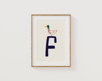 Armenian Alphabet Poster, Armenian Alphabet Art, Custom Letter Poster, Letter B, Letter Nursery Prints