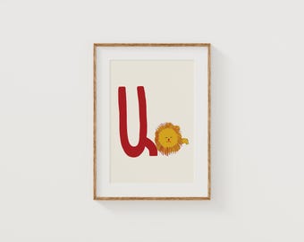 Armenian Alphabet Poster, Armenian Alphabet Art, Custom Letter Poster, Letter A, Letter Nursery Prints