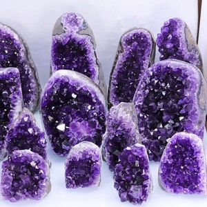 Natural Amethyst Geode Crystal Quartz Cluster Home Decoration | Dream Specimen Energy Healing Thunder Egg Gift | VERY LARGE Amethyst Cluster