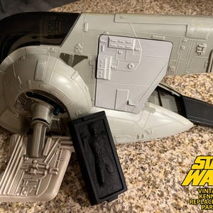 Fits 1981 SLAVE-1 Vintage Kenner STAR WARS - The Empire Strikes Back - Ramp/Side Door/Canopy/Han in Carbonite - High-quality replacement kit