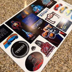 Custom TRON 9x12 sheet Die-Cut, Peel-And-Stick, No-Cutting Required, Seventeen Vinyl Decal Set