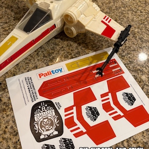 Fits 1977 Vintage PALITOY X-WING - Peel-And-Stick Die-Cut DECALS, No Cutting Required