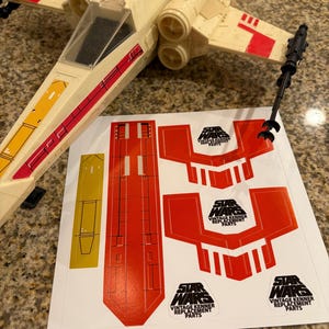 Fits 1977 Vintage X-WING - Peel-And-Stick Die-Cut Decals, No Cutting Required