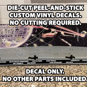 Fits 1978 Mail-Away Kenner 12-Figure Collector's Action Stand - Peel-And-Stick Die-Cut DECALS, No Cutting Required